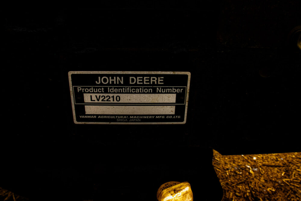 Serial Number for John Deere 2210